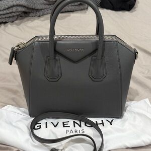 Givenchy Antigona Small Charcoal Crossbody Bag